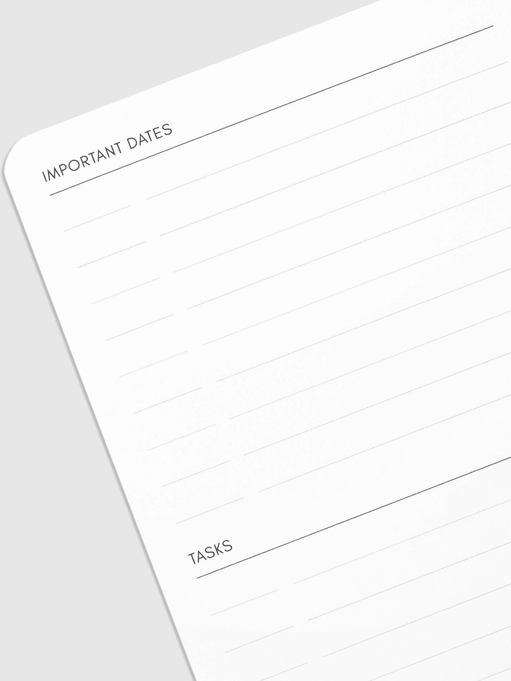 Monthly Agenda Pad