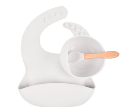 Silicone Bib & Bowl Feeding Set