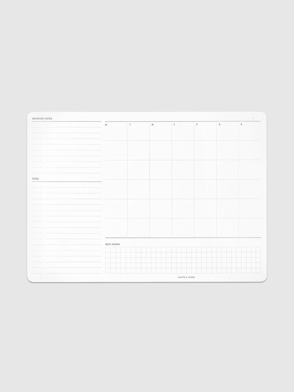 Monthly Agenda Pad
