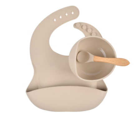 Silicone Bib & Bowl Feeding Set