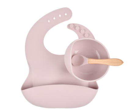 Silicone Bib & Bowl Feeding Set